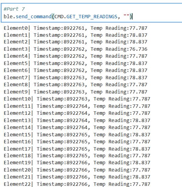 Temp readings python
